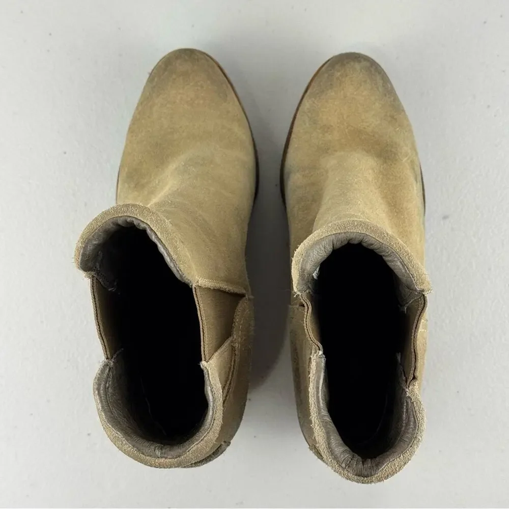 Sorel After Hours Chelsea Boot Tan Suede Wedge Ankle Boots Women’s Size 7 EUR 38